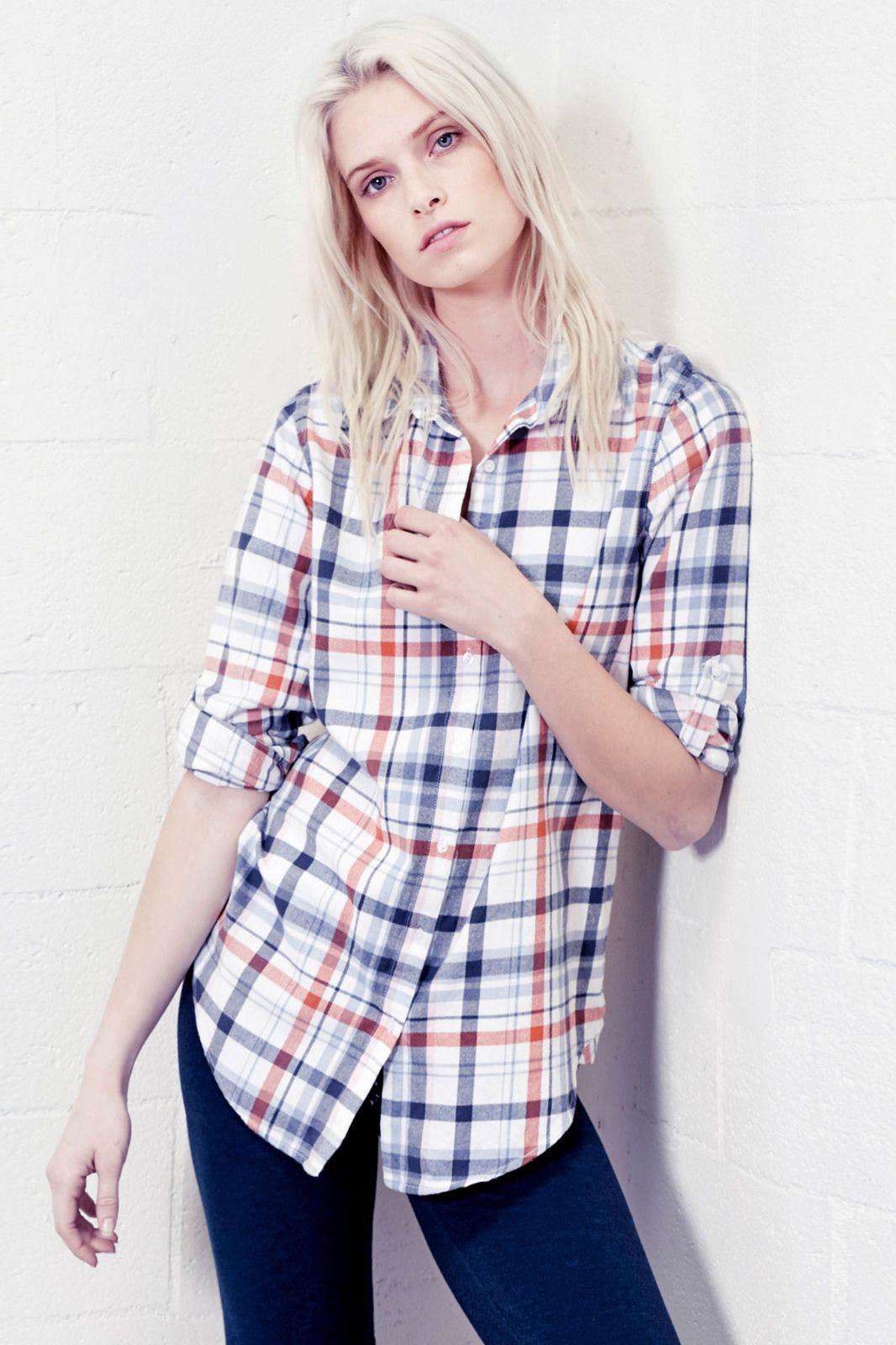 SUNDRY PLAID BASIC SHIRT 1 UK 8