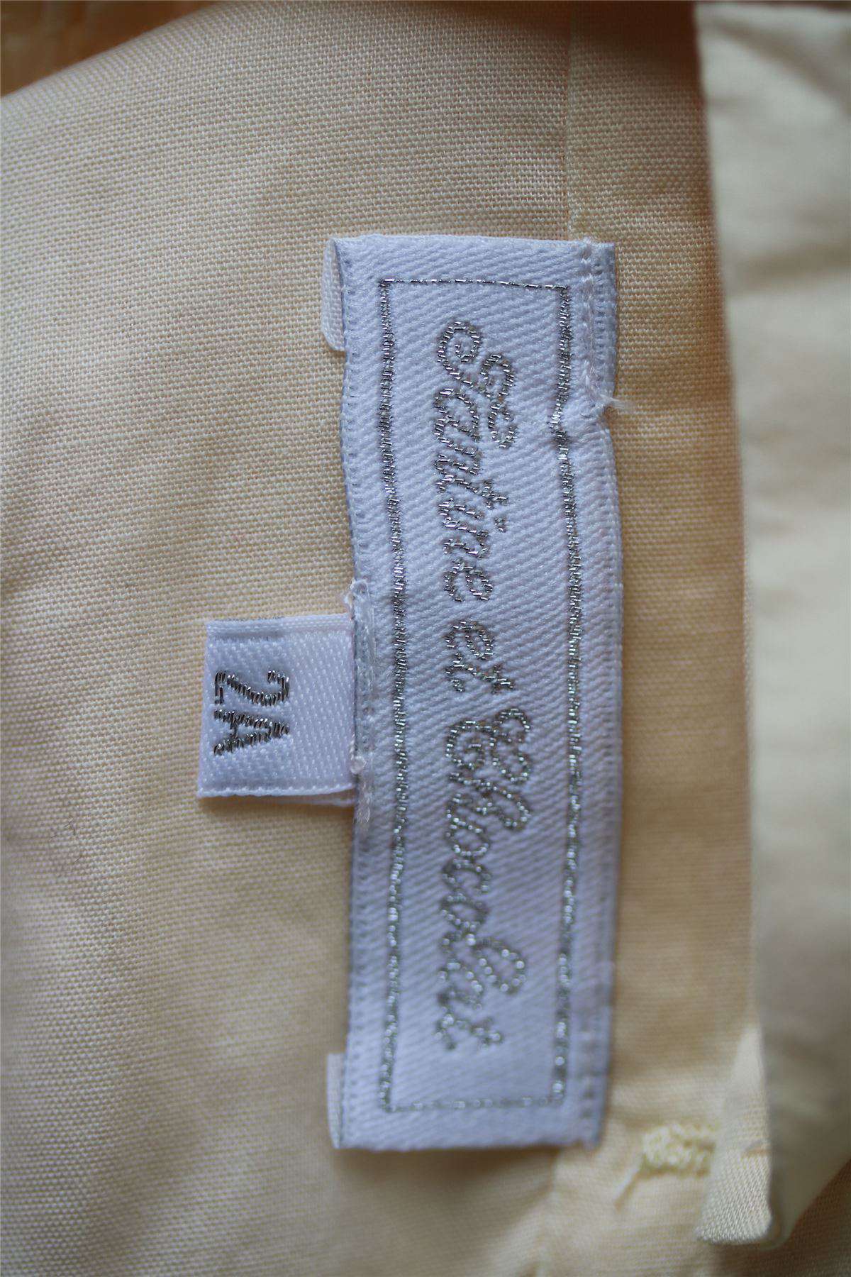 TARTINE ET CHOCOLAT GIRLS PALE YELLOW GATHERED DRESS 2 YEARS