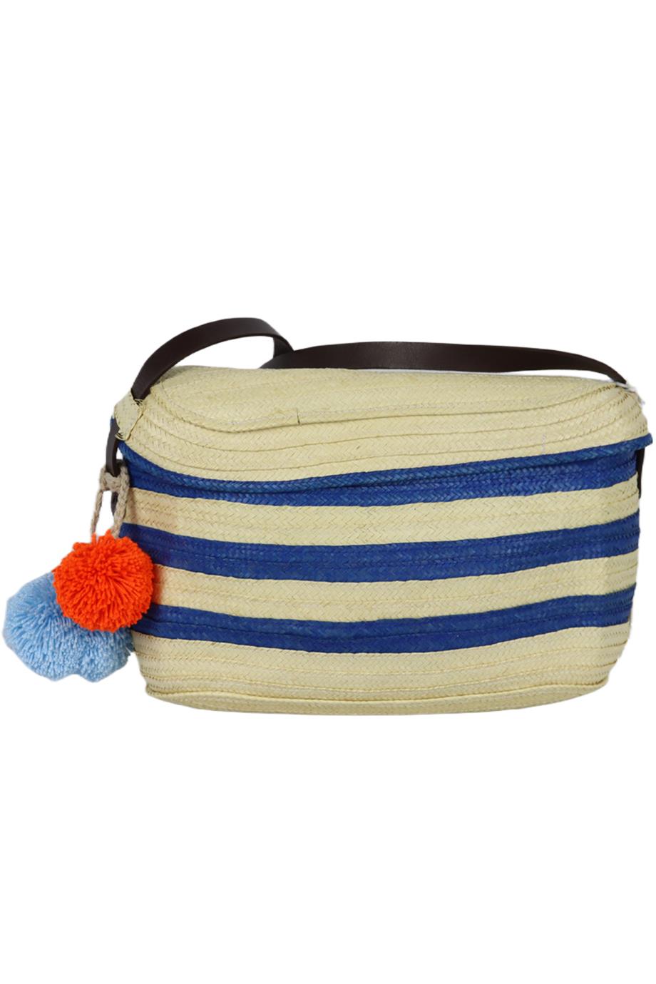 SOPHIE ANDERSON STRIPED RAFFIA SHOULDER BAG