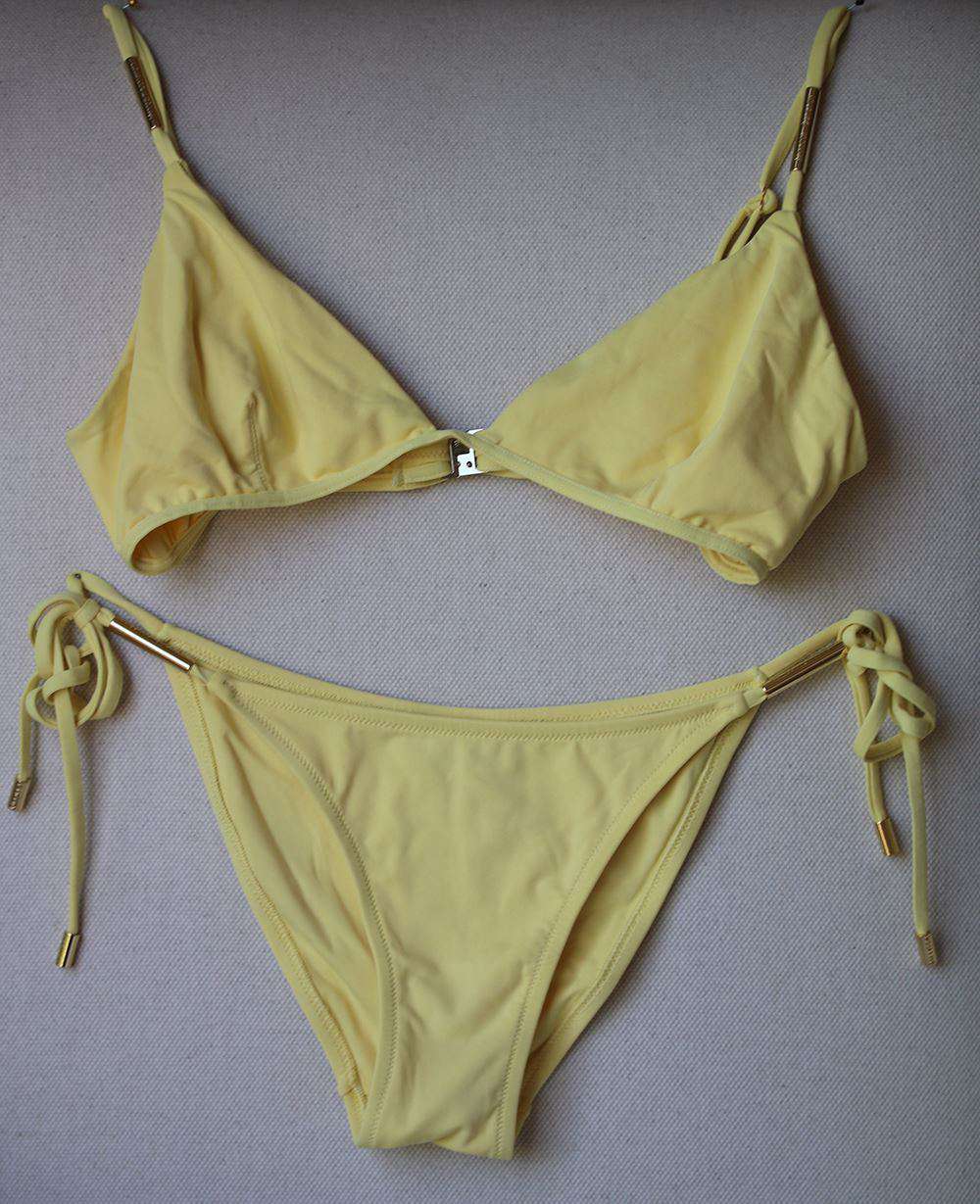 MELISSA ODABASH VERONA TRIANGLE YELLOW BIKINI UK 10/14