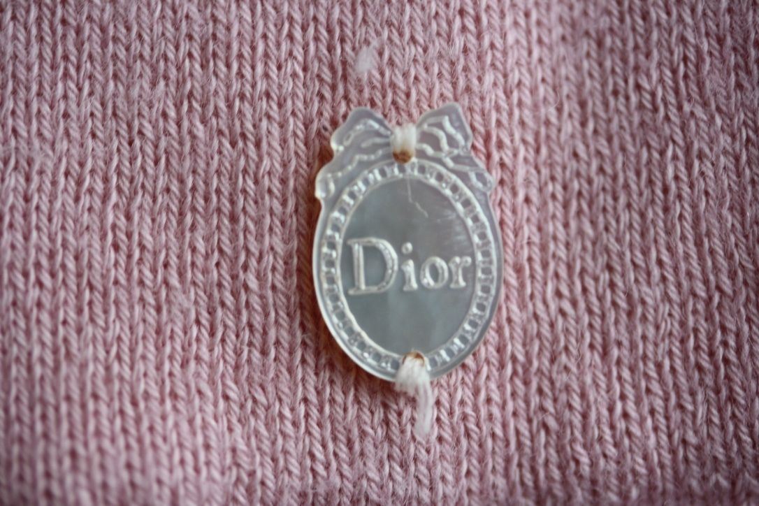 BABY DIOR PINK COTTON CASHMERE BLEND DRESS 18 MONTHS
