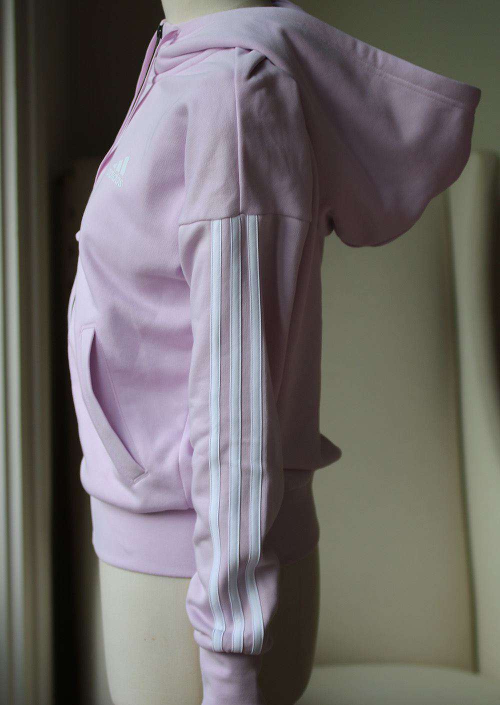 ADIDAS ORIGINALS 3 STRIPES ZIP UP HOODIE XSMALL