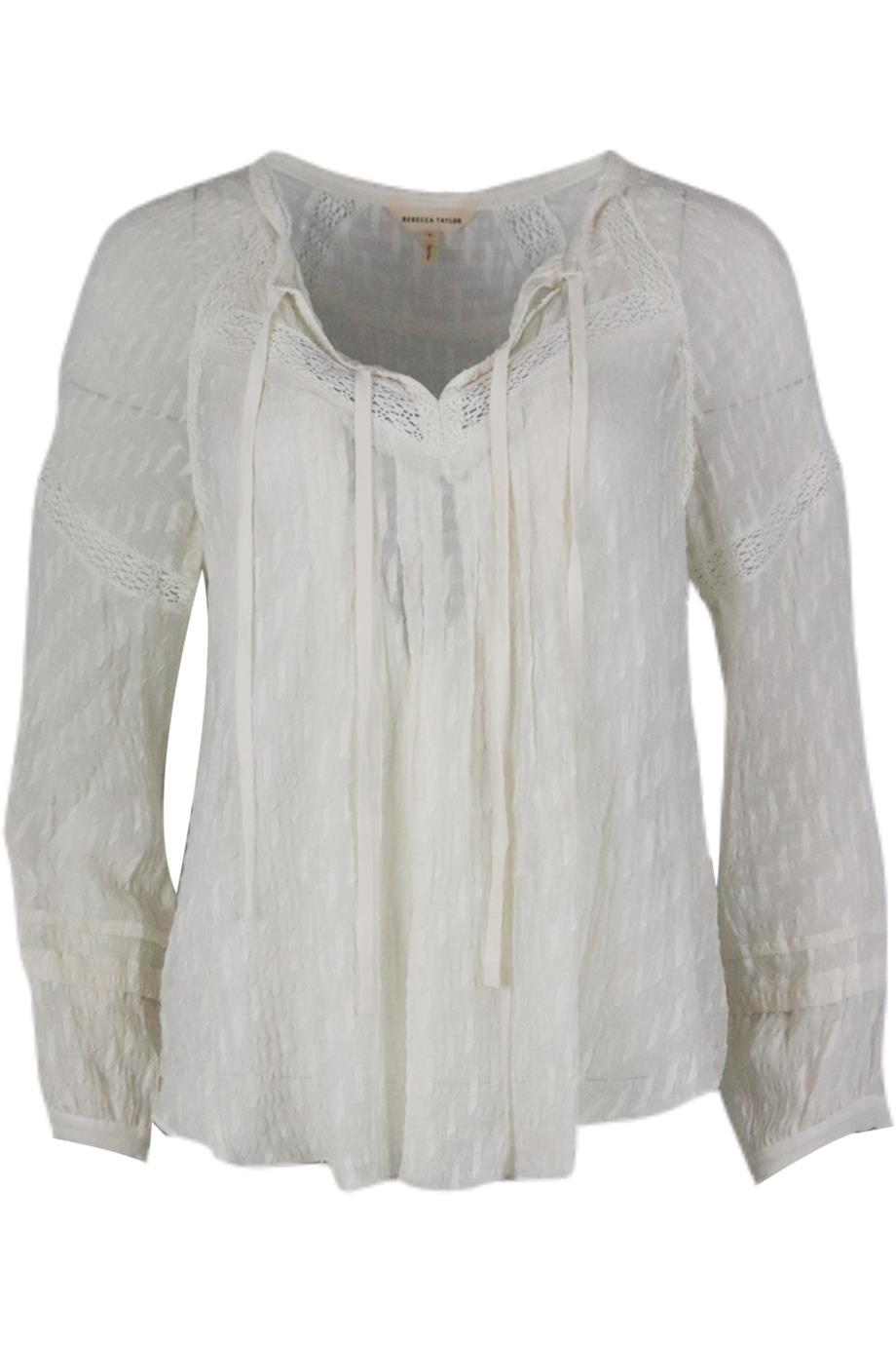 REBECCA TAYLOR SILK CHIFFON BLOUSE US 6 UK 10