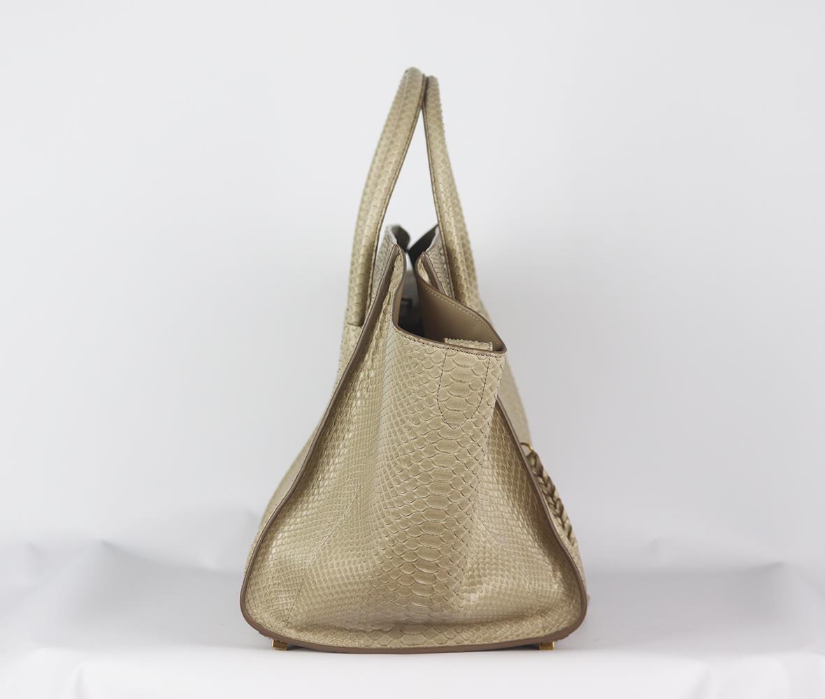 CELINE MEDIUM PYTHON PHANTOM LUGGAGE TOTE BAG