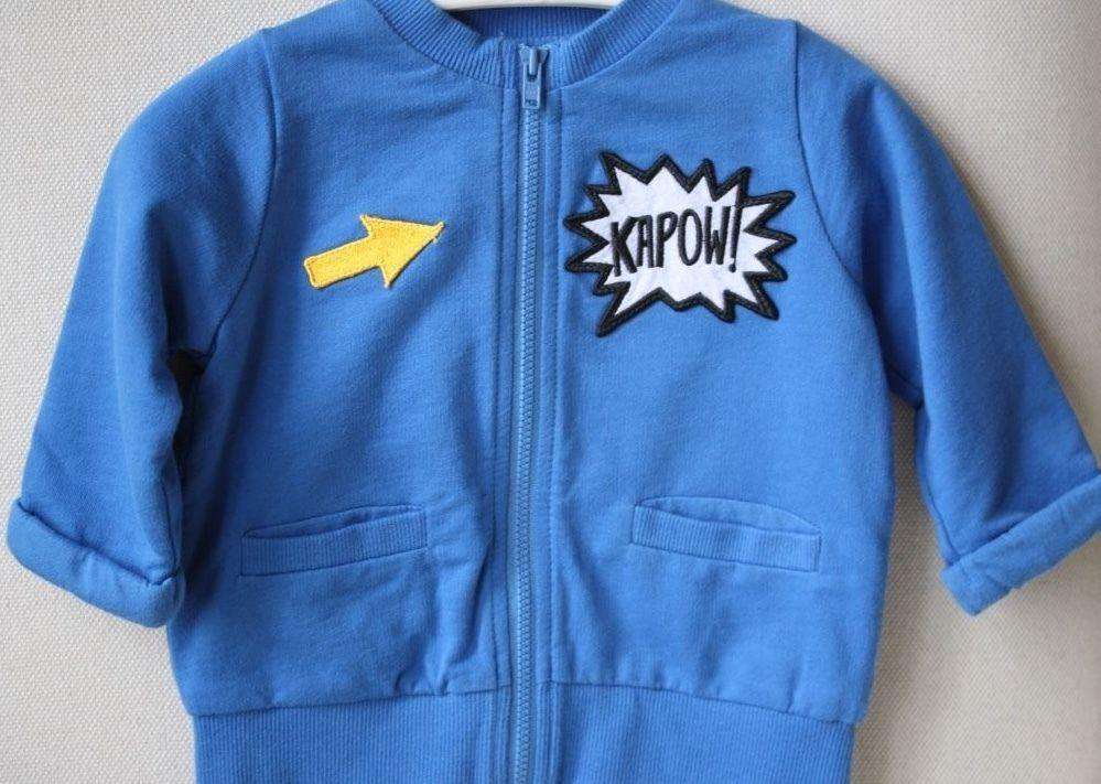 STELLA MCCARTNEY KIDS BABY BLUE BADGE SWEATSHIRT 12 MONTHS