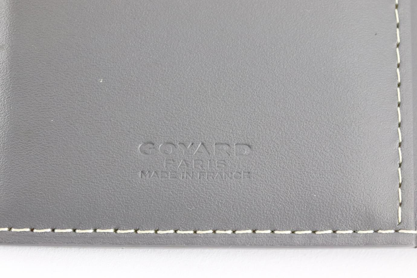 goyard, Goyard Grenelle passport cover in grey, immaculate aaron