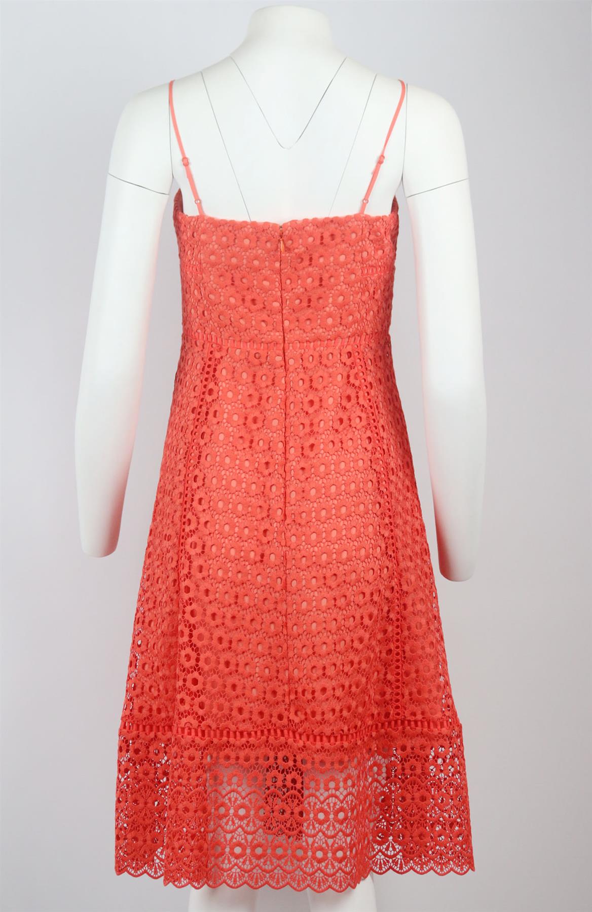 J CREW DAISY CROCHETED LACE MIDI DRESS US 8 UK 12