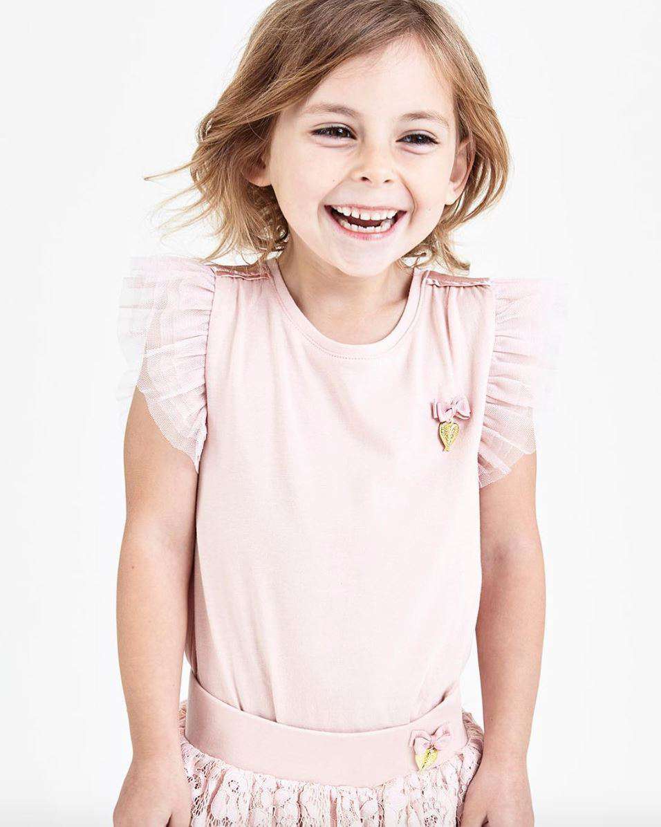 ANGEL'S FACE GIRLS PINK LEONA T-SHIRT 4-5 YEARS