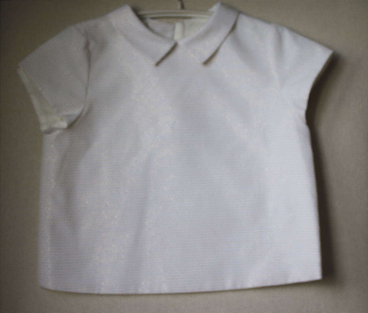 BONPOINT GIRLS GOLD POLKA DOT COQUET BLOUSE 4 YEARS