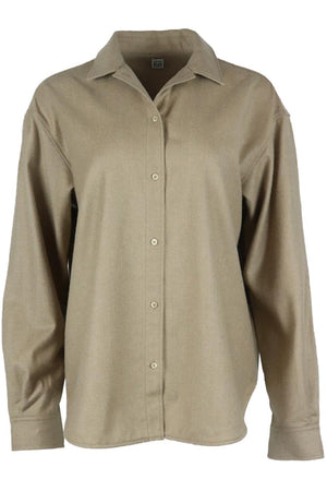 TOTÊME WOOL BLEND SHIRT DK 40 UK 14