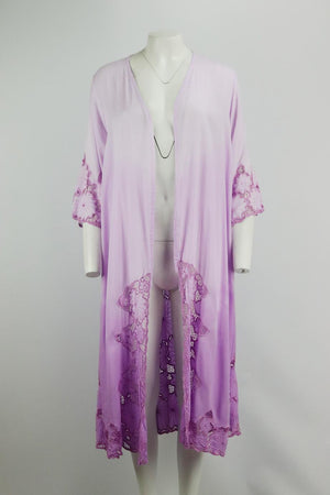TIARE HAWAII EMBROIDERED VOILE ROBE ONE SIZE
