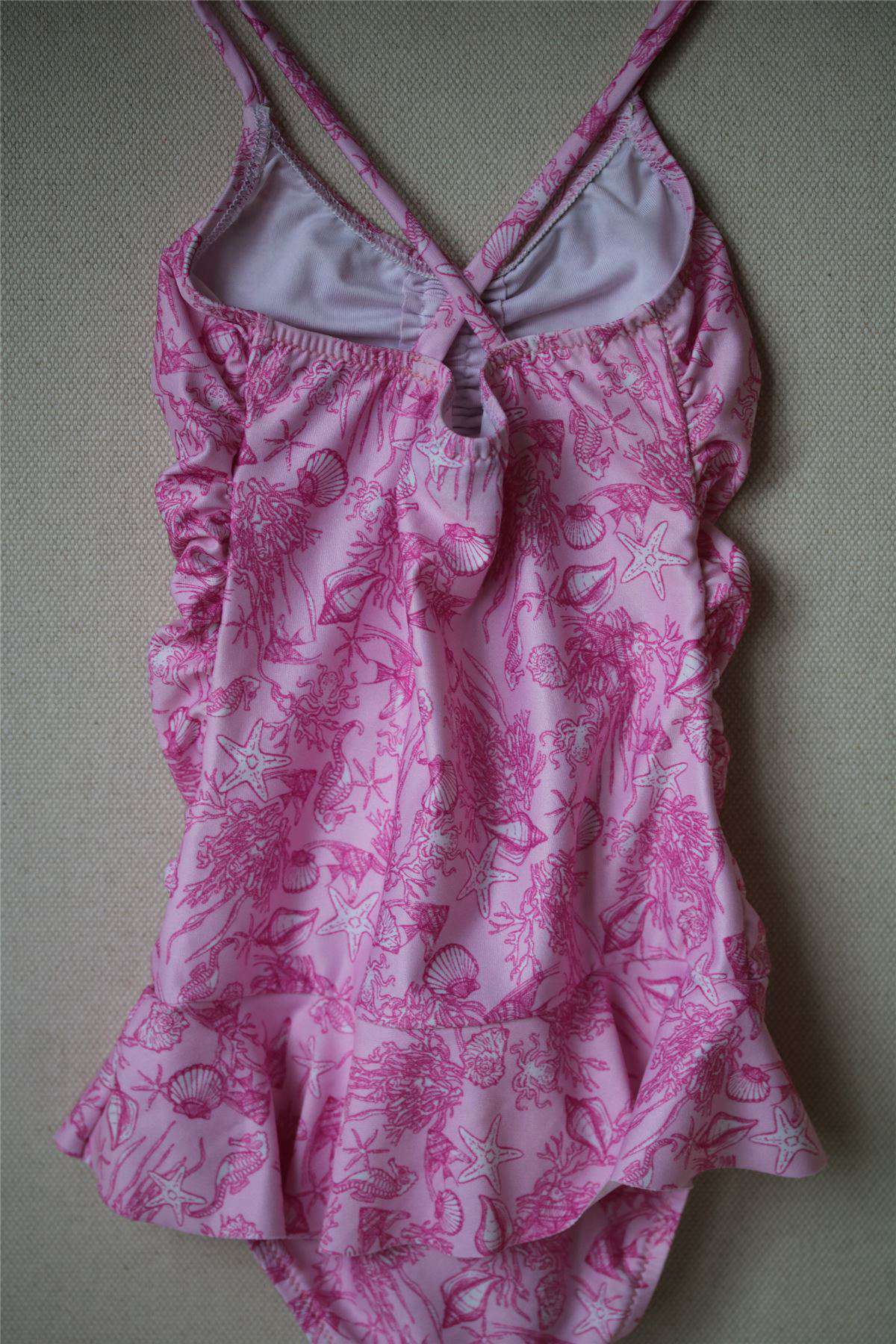 MELISSA ODABASH KIDS POPPY SEALIFE PINK SWIMSUIT 4 YEARS
