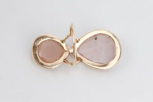 JACQUIE AICHE LARGE MOONSTONE 14K YELLOW GOLD TRINITY RING 15.5 MM