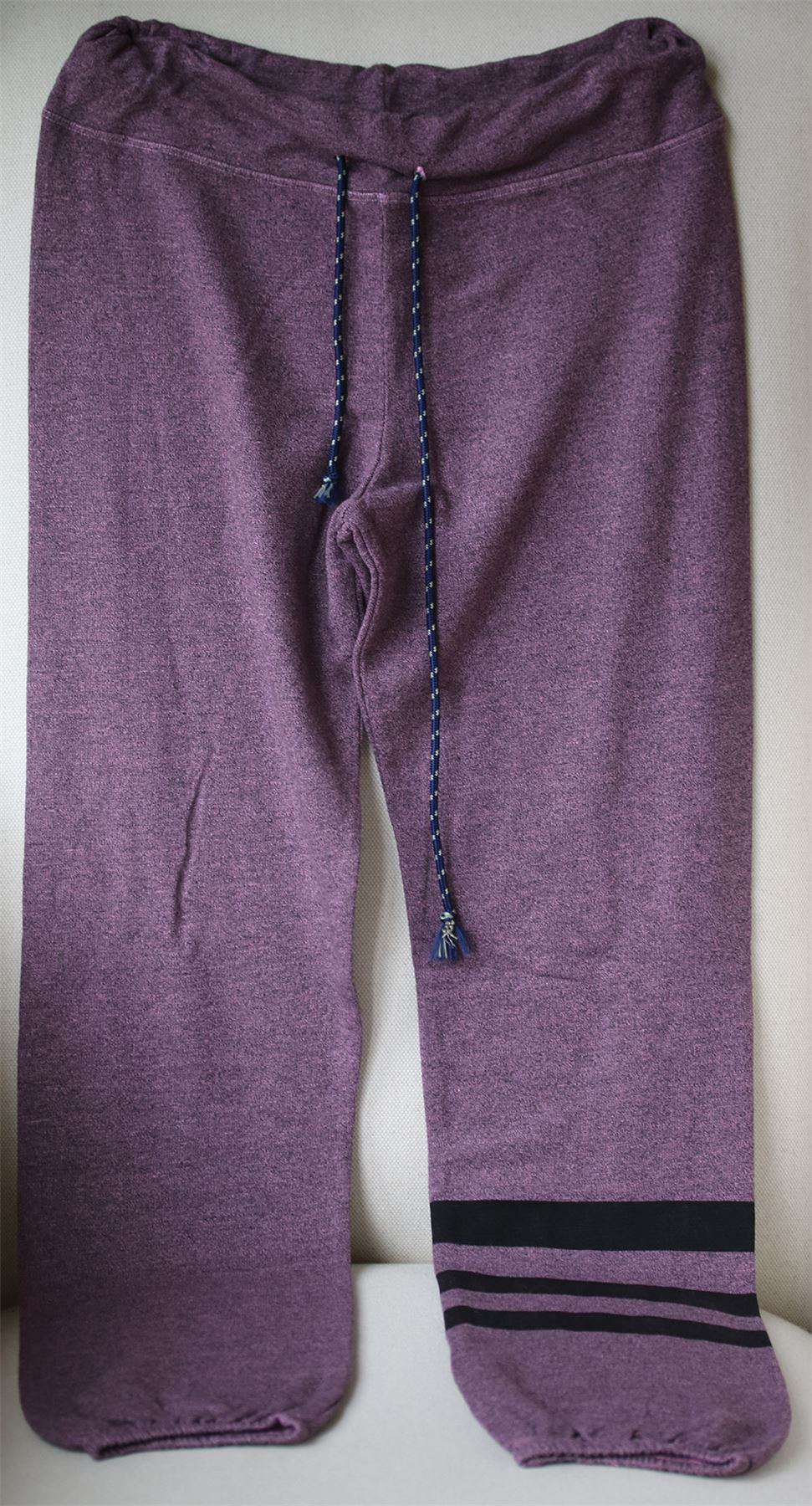SUNDRY COZY STRIPE PURPLE SWEATPANTS MEDIUM