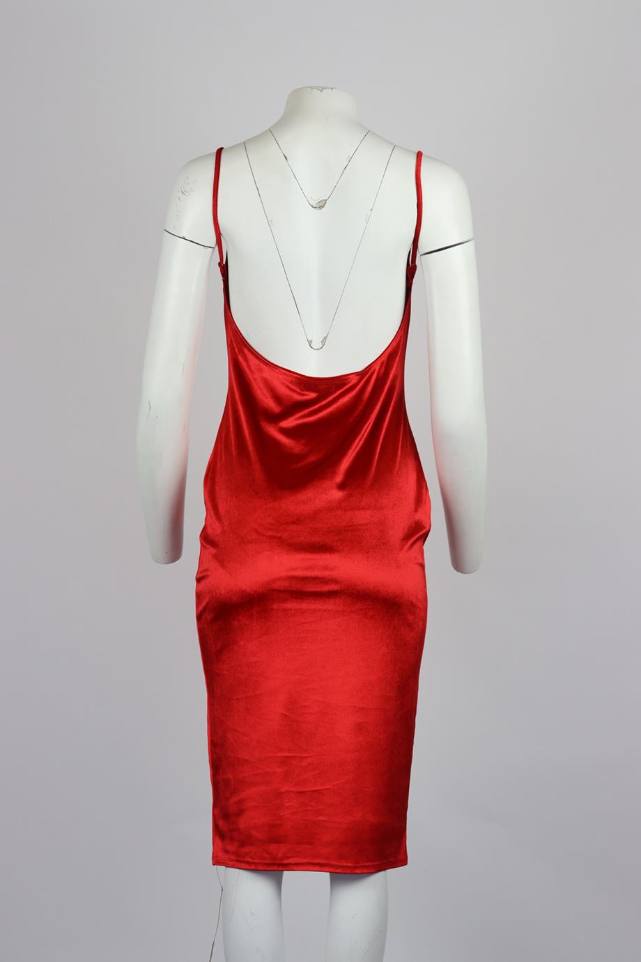 REFORMATION LOW BACK VELVET MIDI DRESS SMALL