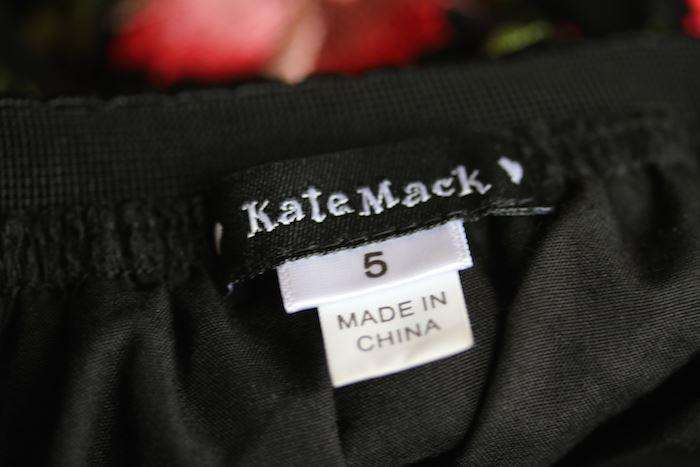 KATE MACK & BISCOTTI GIRLS BLACK FLORAL TULLE SKIRT 5 YEARS