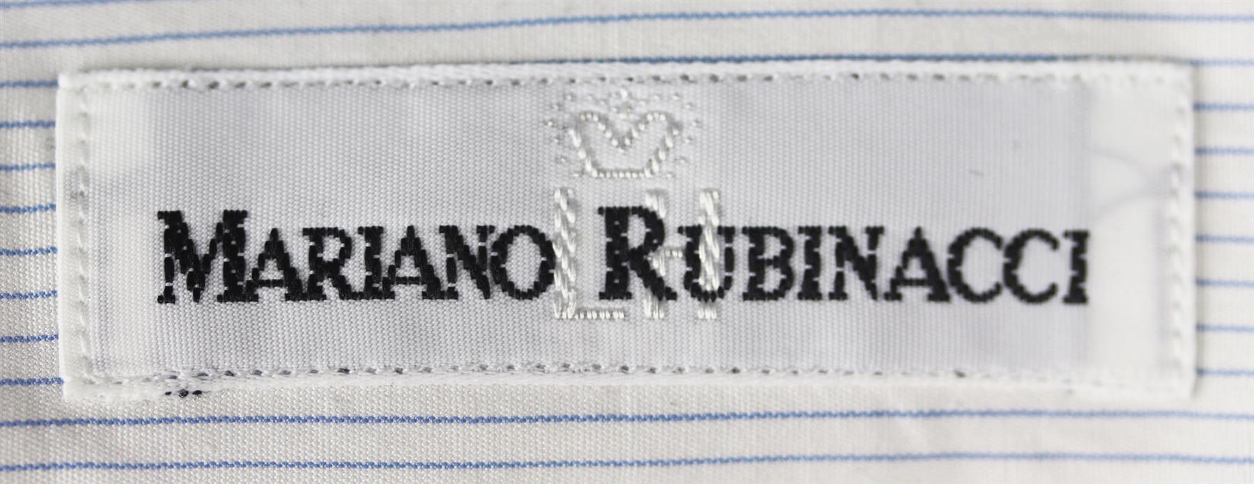 MARIANO RUBINACCI MEN'S STRIPED COTTON SHIRT XLARGE