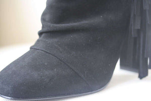 GIUSEPPE ZANOTTI ALABAMA FRINGED SUEDE ANKLE BOOTS EU 38 UK 5