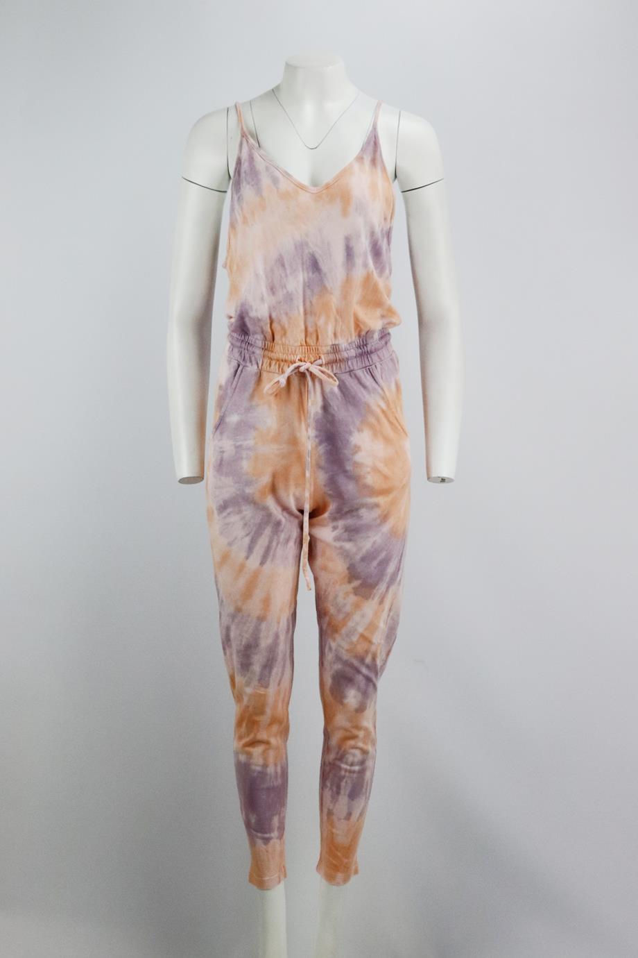 WILDFOX TIE DYED STRETCH COTTON JUMPSUIT SMALL