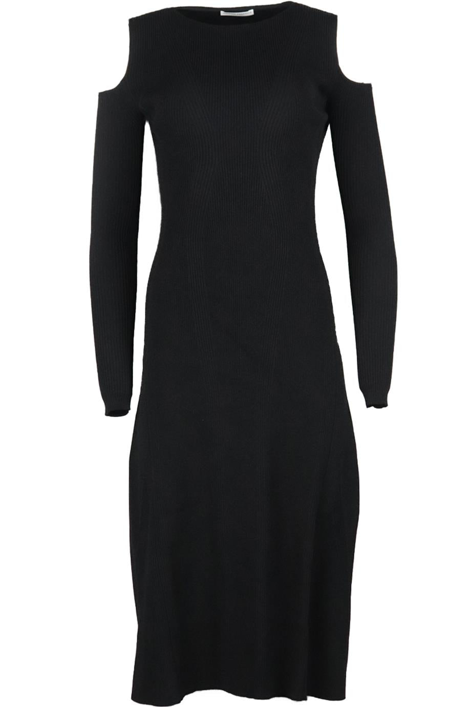 BARBARA CASASOLA COLD SHOULDER RIBBED STRETCH KNIT MIDI DRESS IT 44 UK 12 BARBARA CASASOLA COLD SHOULDER RIBBED STRETCH KNIT MIDI DRESS IT 44 UK 12