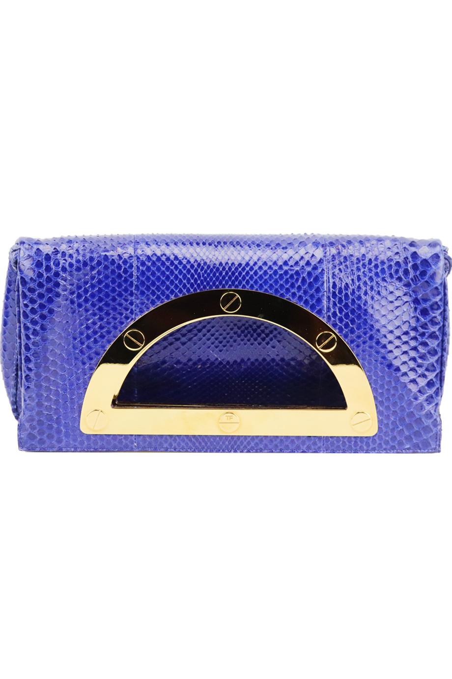 TOM FORD EMBELLISHED PYTHON CLUTCH