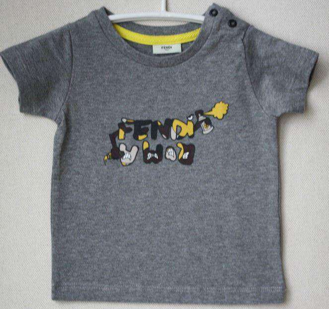 FENDI BABY GREY GRAFFITI T-SHIRT TOP 9 MONTHS