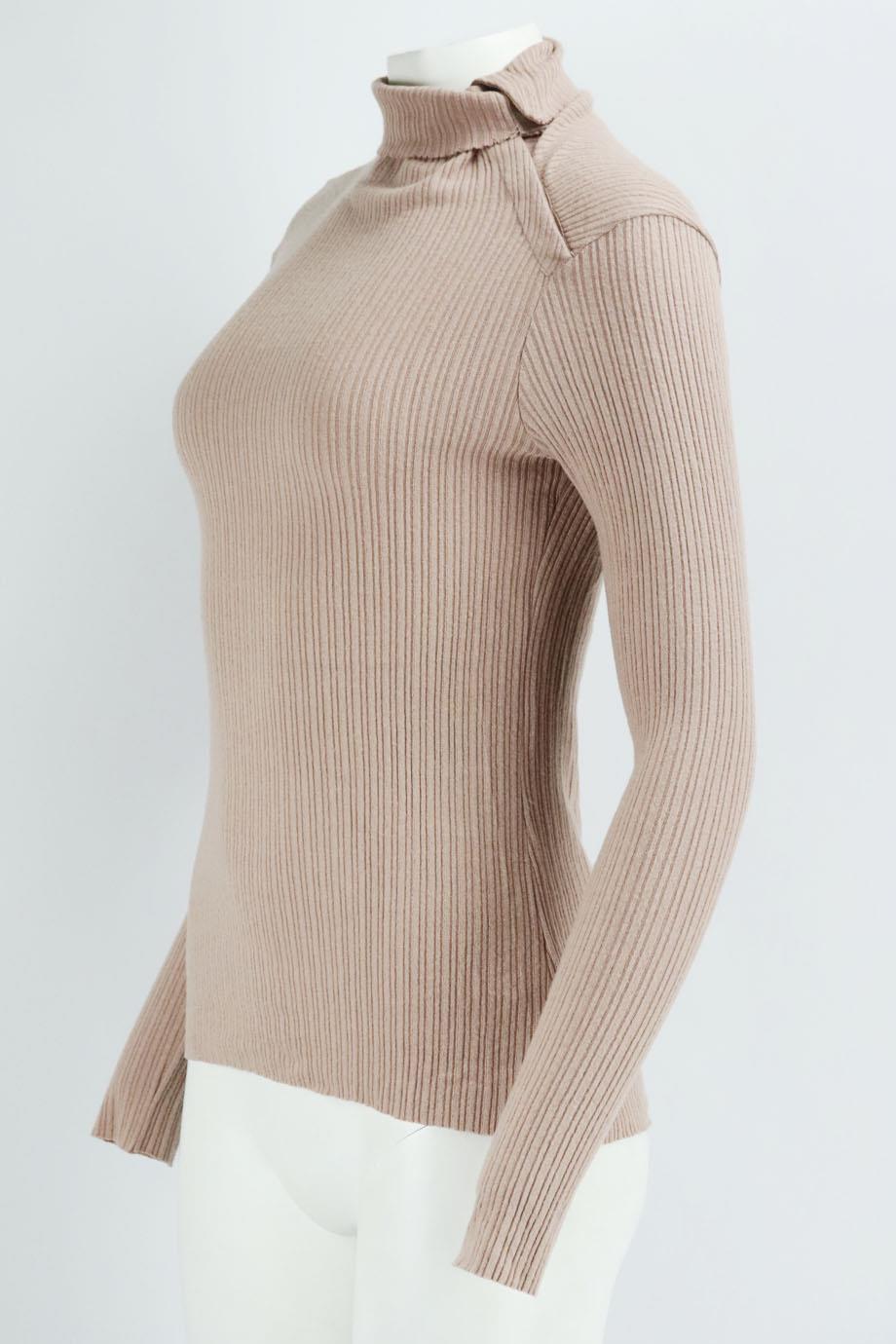 ENZA COSTA RIBBED MODAL BLEND TOP MEDIUM