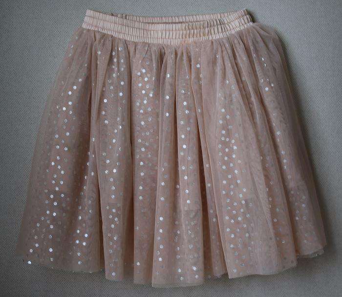 STELLA MCCARTNEY KIDS GIRLS PINK TULLE SKIRT WITH SILVER POLKADOT 3 YEARS