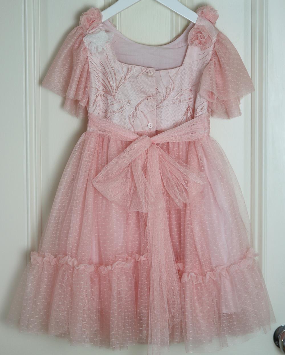 PATACHOU KIDS GIRLS FLORAL TULLE DRESS 6 YEARS