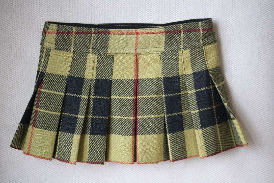 BONPOINT BABY GIRLS FOLK HONEY TARTAN SKIRT 3 YEARS