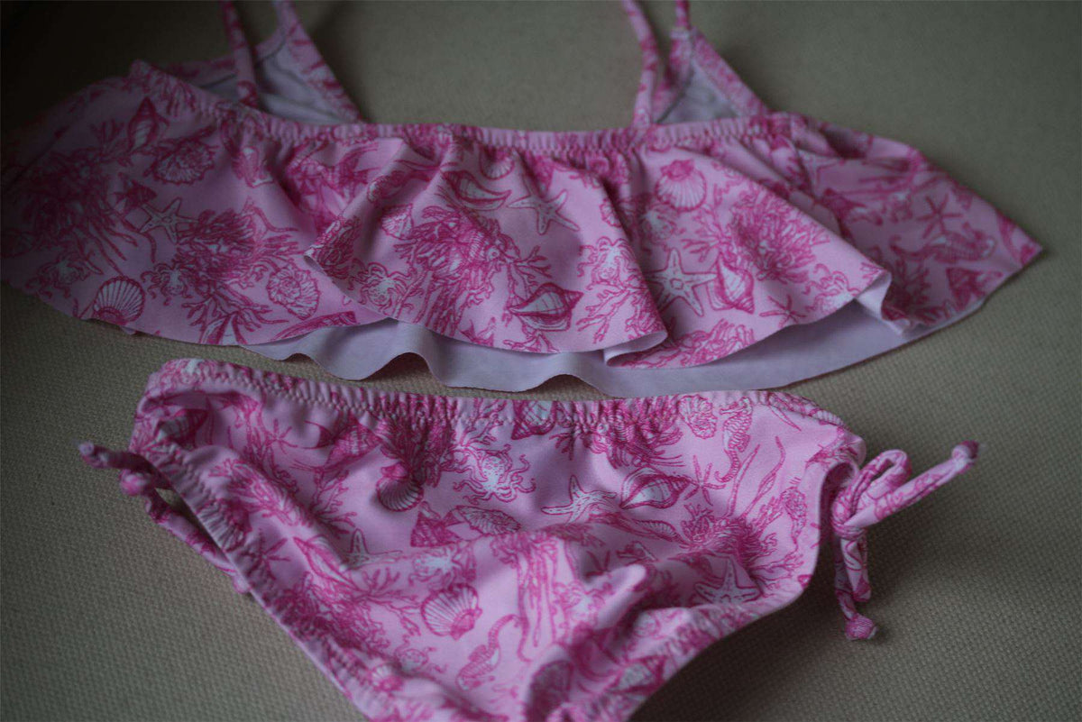 MELISSA ODABASH KIDS PENELOPE SEALIFE PINK BIKINI 4 YEARS