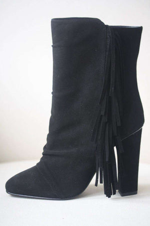 GIUSEPPE ZANOTTI ALABAMA FRINGED SUEDE ANKLE BOOTS EU 38 UK 5