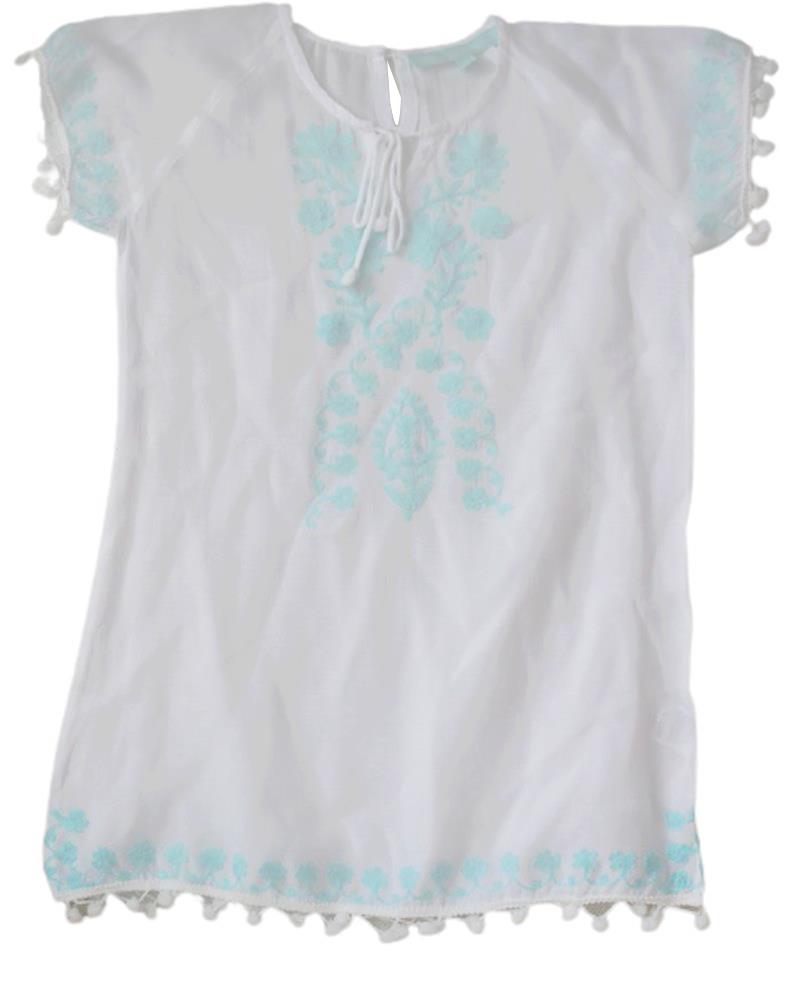 MELISSA ODABASH GIRLS WHITE SOPHIA KAFTAN 4 YEARS