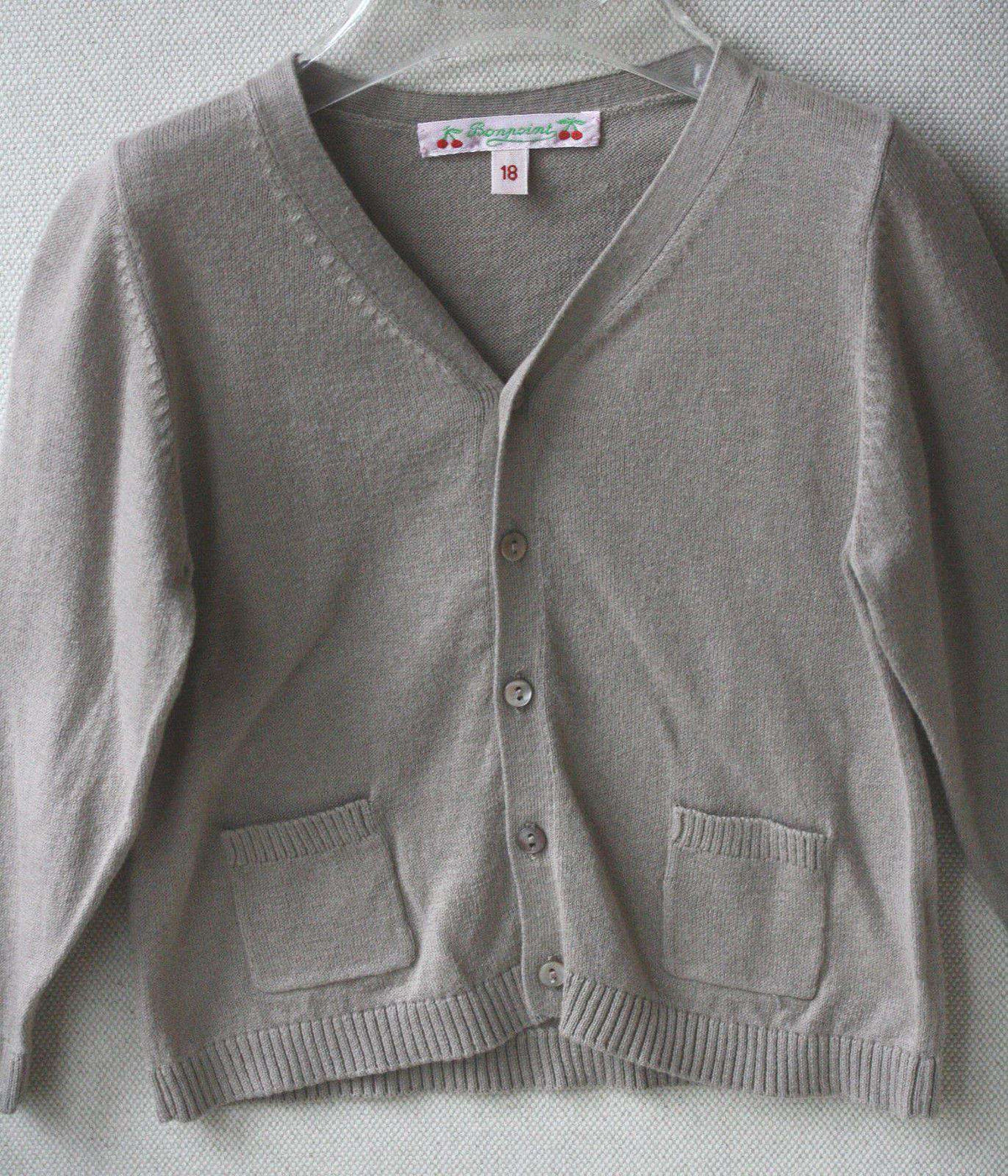 BONPOINT BABY BEIGE COTTON CARDIGAN 18 MONTHS