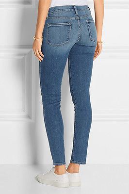 FRAME DENIM LE SKINNY DE JEANNE DISTRESSED JEANS W25 UK 6/8