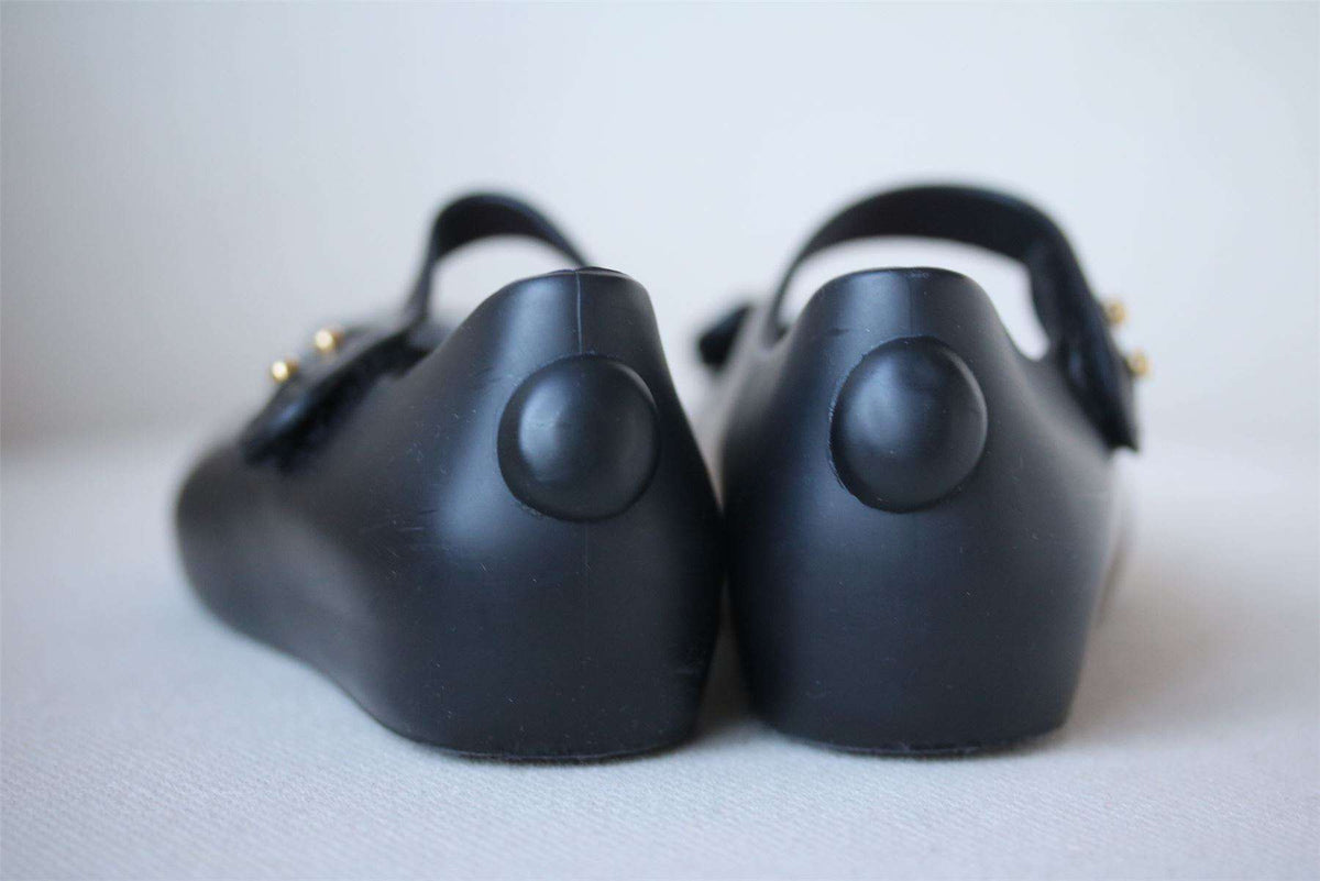 MINI MELISSA BLACK PUG JELLY SHOES EU 27 UK 9