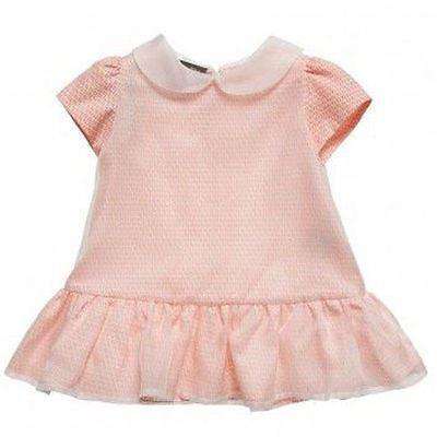 FENDI BABY FF SILK FRILLED DRESS 6 MONTHS