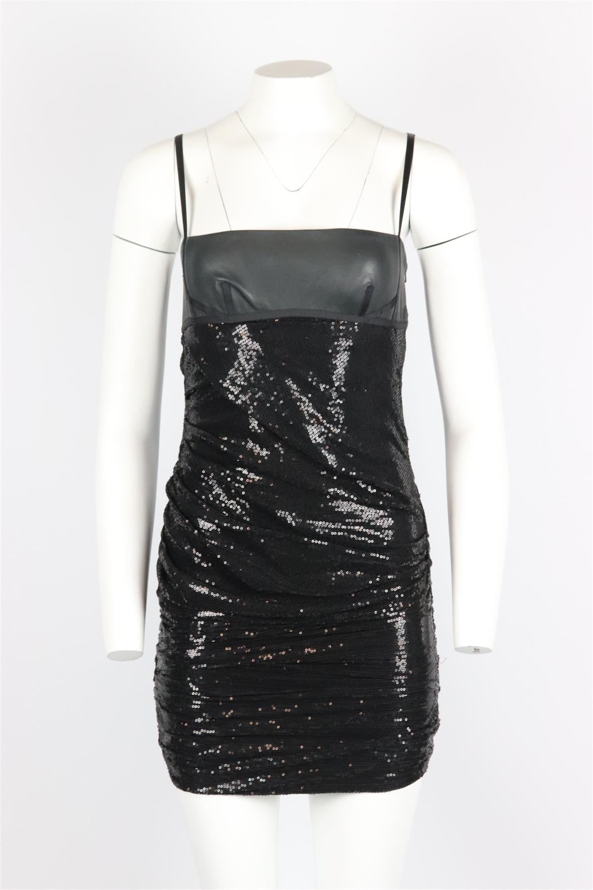 alexander wang leather mini dress Alexander Wang Mini Dress With Leather Bust In Black - 73% Off