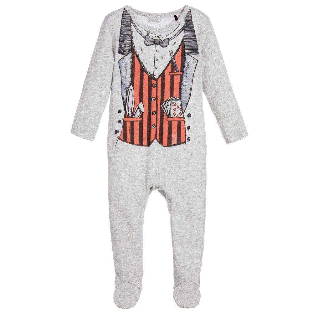 STELLA MCCARTNEY KIDS GREY JERSEY TWIDDLE BABYGROW 24 MONTHS