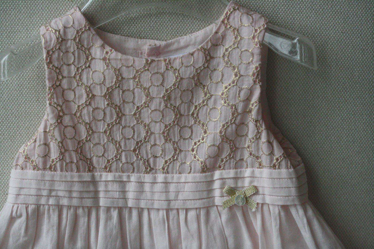 TARTINE ET CHOCOLAT BABY PINK COTTON DRESS 18 MONTHS