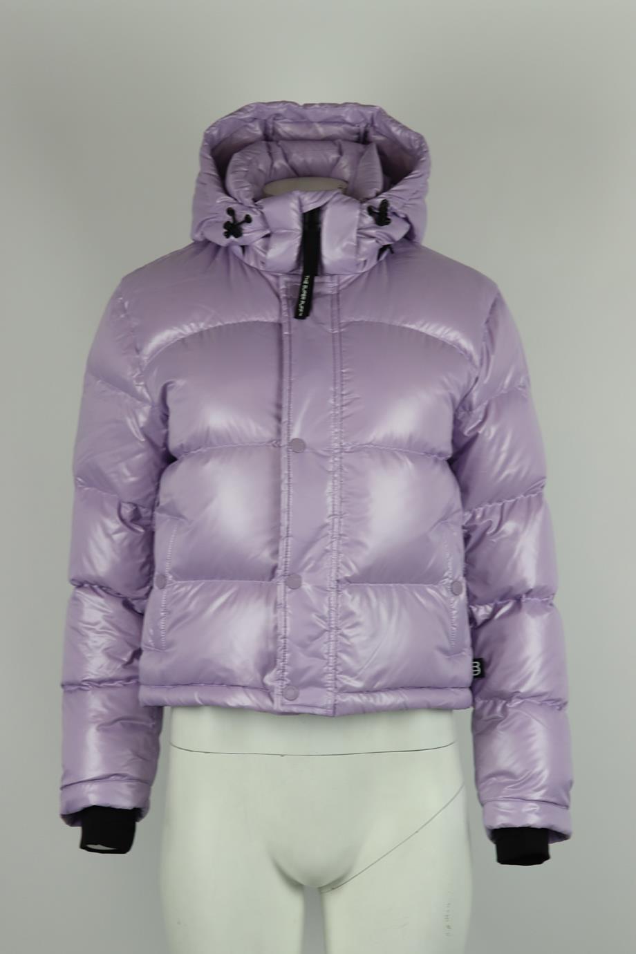 SUPER WORLD HOODED QUILTED PADDED SHELL DOWN JACKET XSMALL
