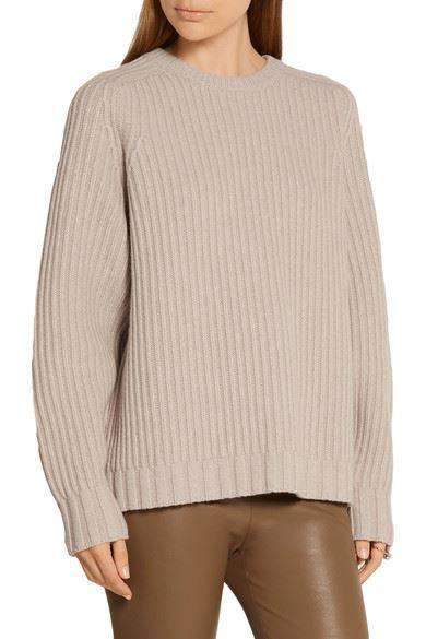 THE ROW KEYES RIBBED WOOL AND CASHMERE BLEND SWEATER SMALL