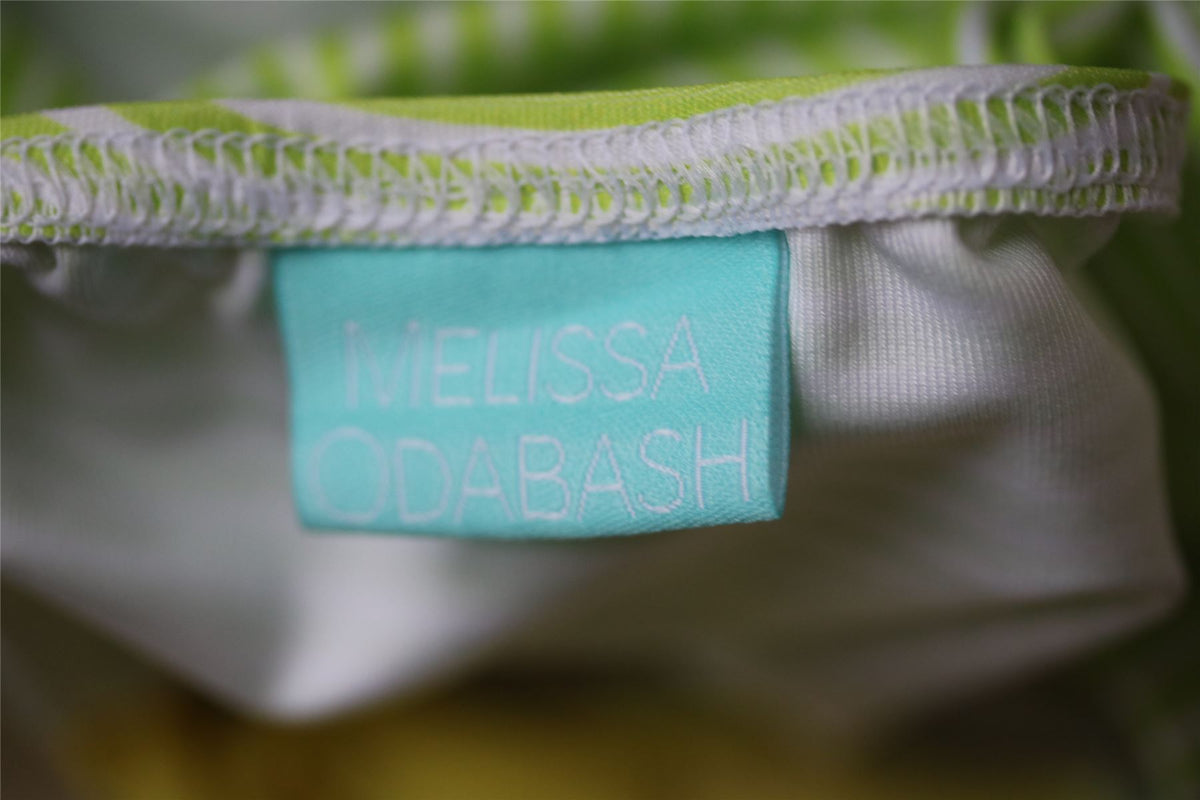 MELISSA ODABASH GIRLS MADDIE LIME GREEN STRIPE SWIMSUIT 4 YEARS