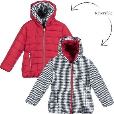 MAYORAL GIRLS RED & HOUNDSTOOTH REVERSIBLE JACKET 3 YEARS