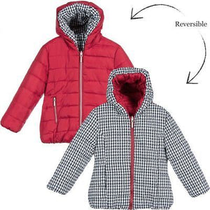 MAYORAL GIRLS RED & HOUNDSTOOTH REVERSIBLE JACKET 3 YEARS