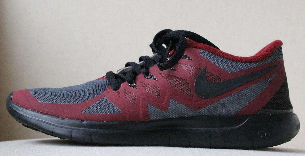 NIKE FREE 5.0 BURGUNDY TRAINERS EU 38.5 UK 5 US 7.5