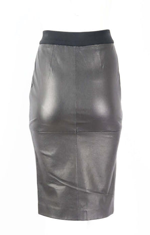 A.L.C. ZIP TRIMMED LEATHER SKIRT US 6 UK 10