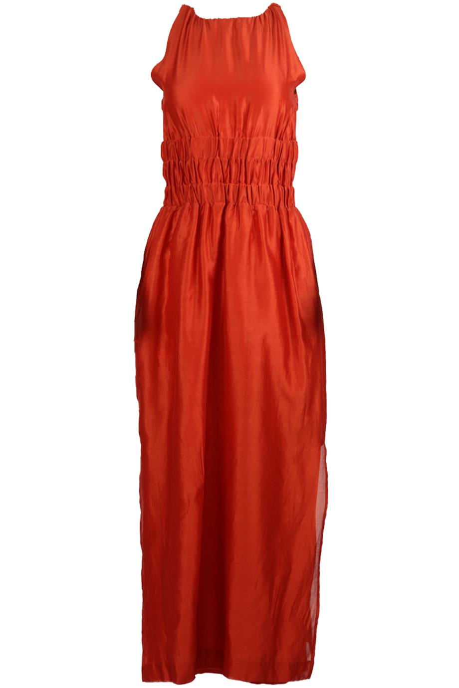 SIR. CUTOUT COTTON AND SILK BLEND MIDI DRESS UK 8