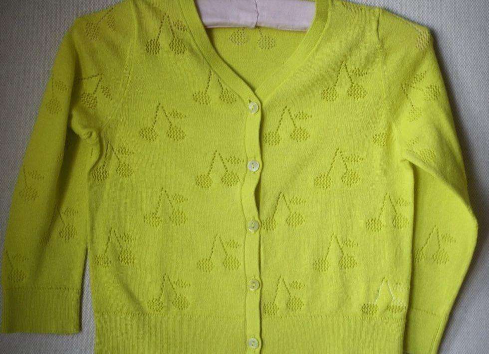BONPOINT BABY CHERRIES COTTON CARDIGAN 3 YEARS