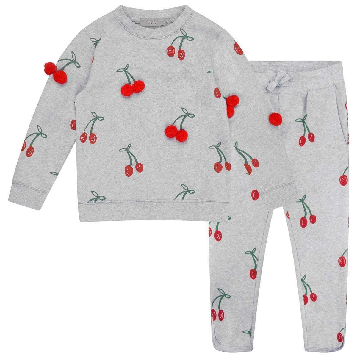 STELLA MCCARTNEY KIDS GIRLS CHERRY COTTON TRACKSUIT 6 YEARS